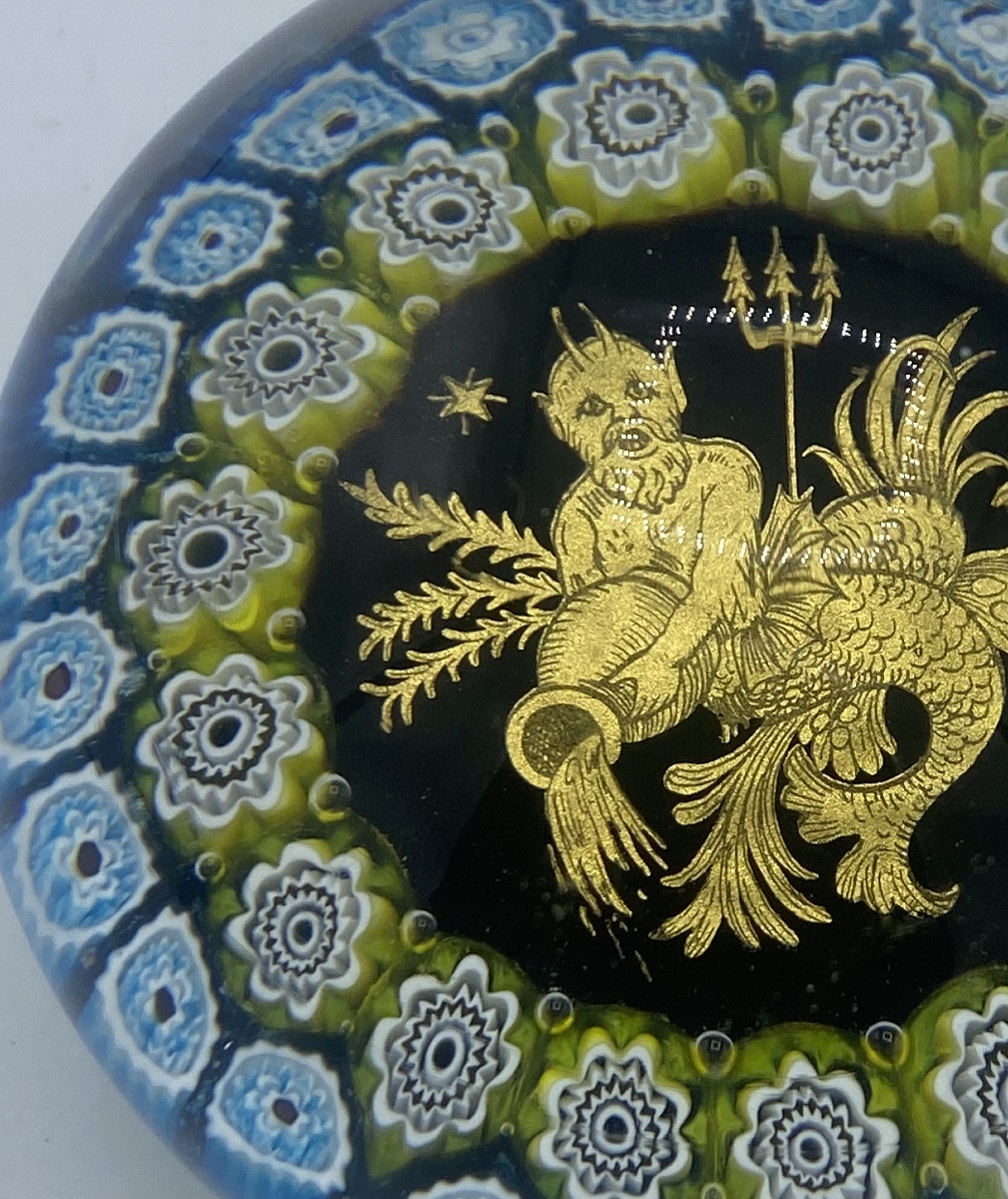 Ancienne sulfure , presse papier , boule Murano ,20eme-photo-5