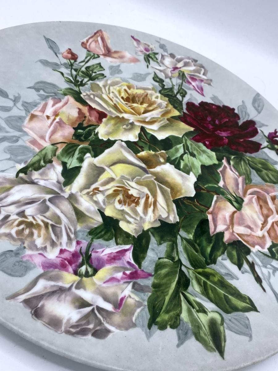 Large Dish In Limoges Porcelain By Jean Pouyat-photo-2