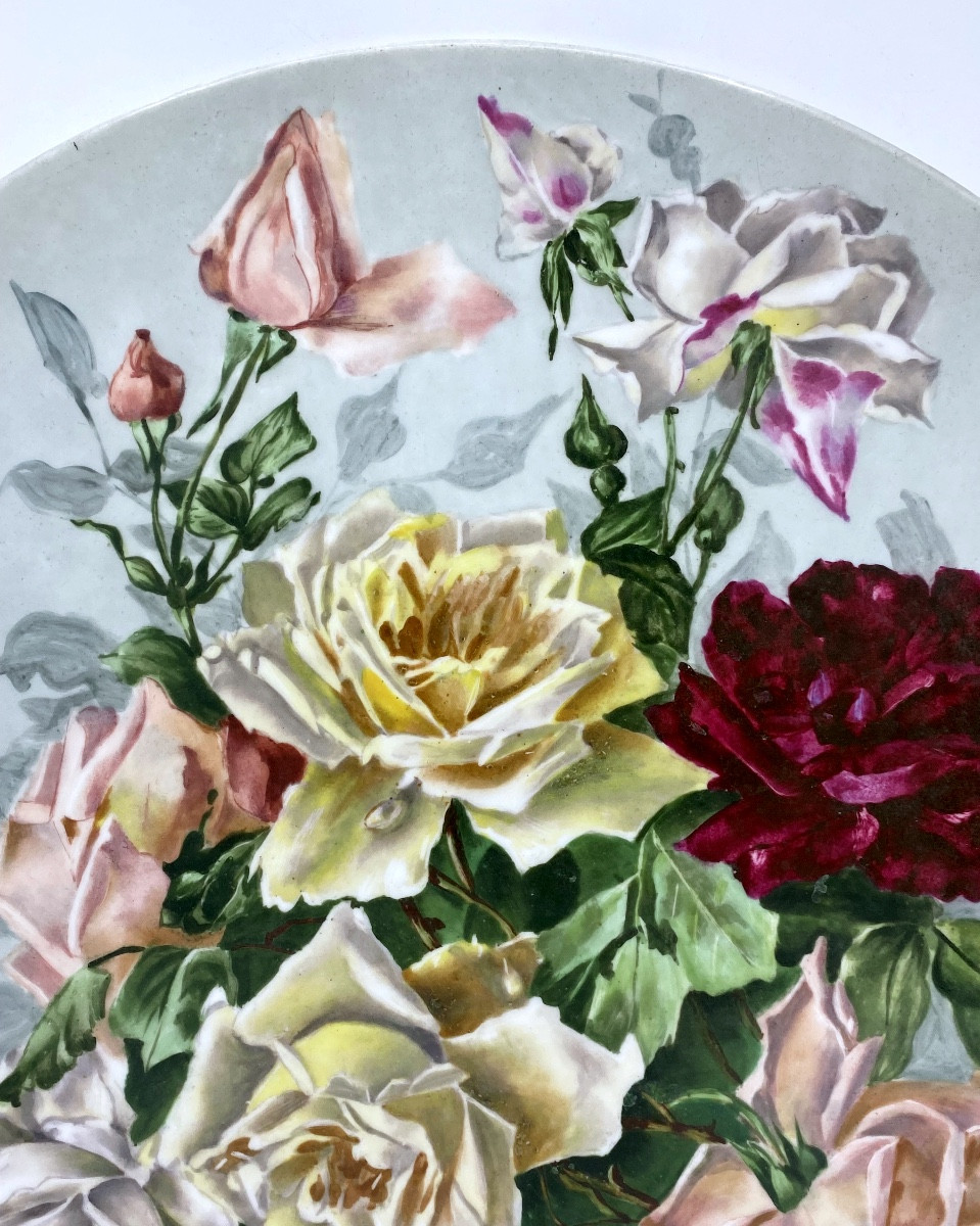 Large Dish In Limoges Porcelain By Jean Pouyat-photo-4