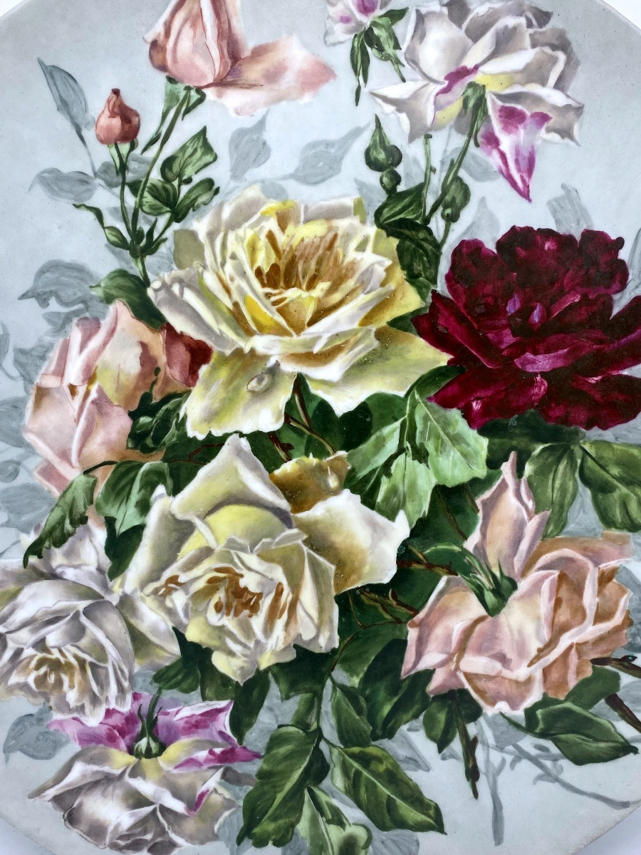 Large Dish In Limoges Porcelain By Jean Pouyat-photo-6