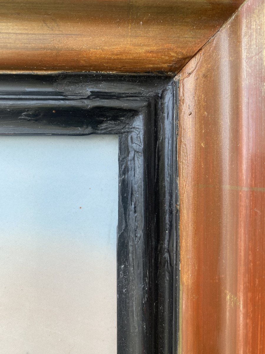 Paire de tableaux sur porcelaine signée Bigot, marine -photo-4