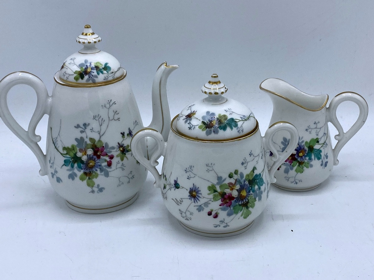 Late 19th Century Porcelain Tête à Tête Service-photo-4