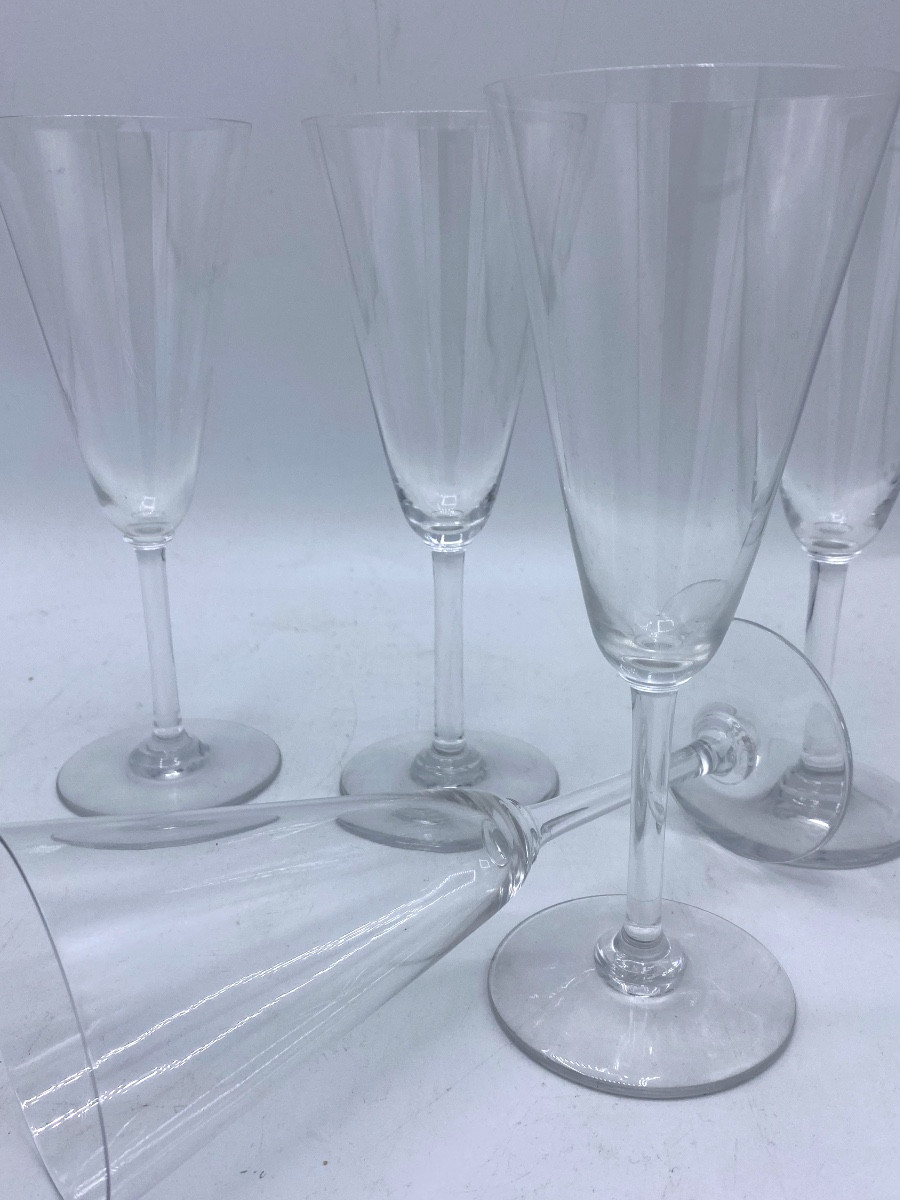 Baccarat Crystal Champagne Flutes Model 100-192-photo-3