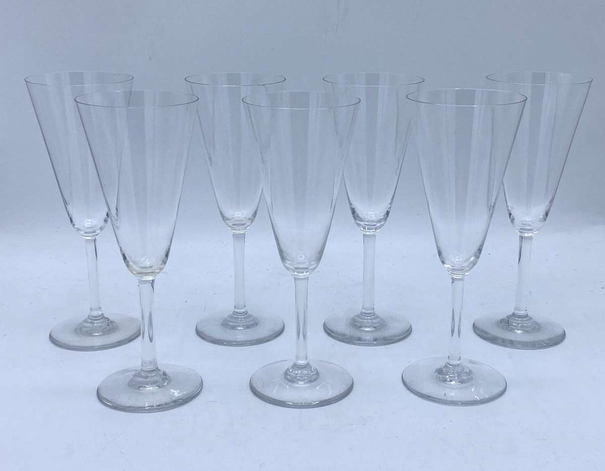 Baccarat Crystal Champagne Flutes Model 100-192