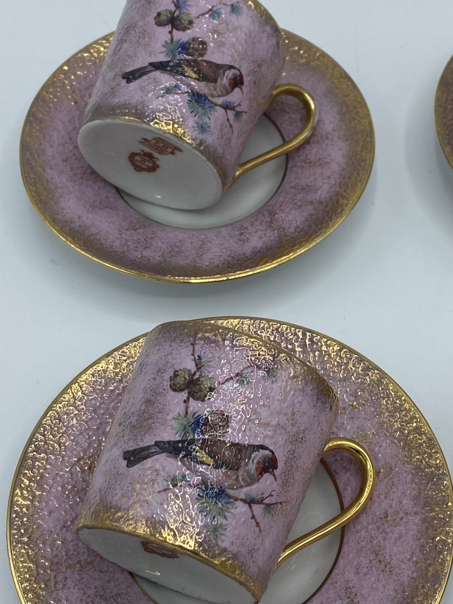 Limoges Porcelain Coffee Cups, Painted-photo-2
