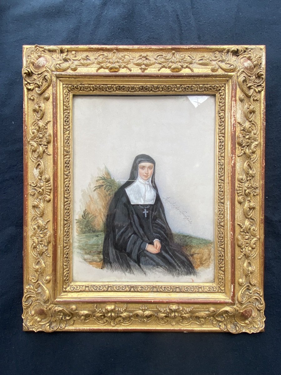 Watercolor Portrait Of Amélie De Lacépède -photo-2