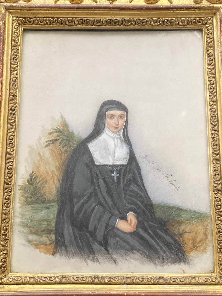 Watercolor Portrait Of Amélie De Lacépède -photo-4