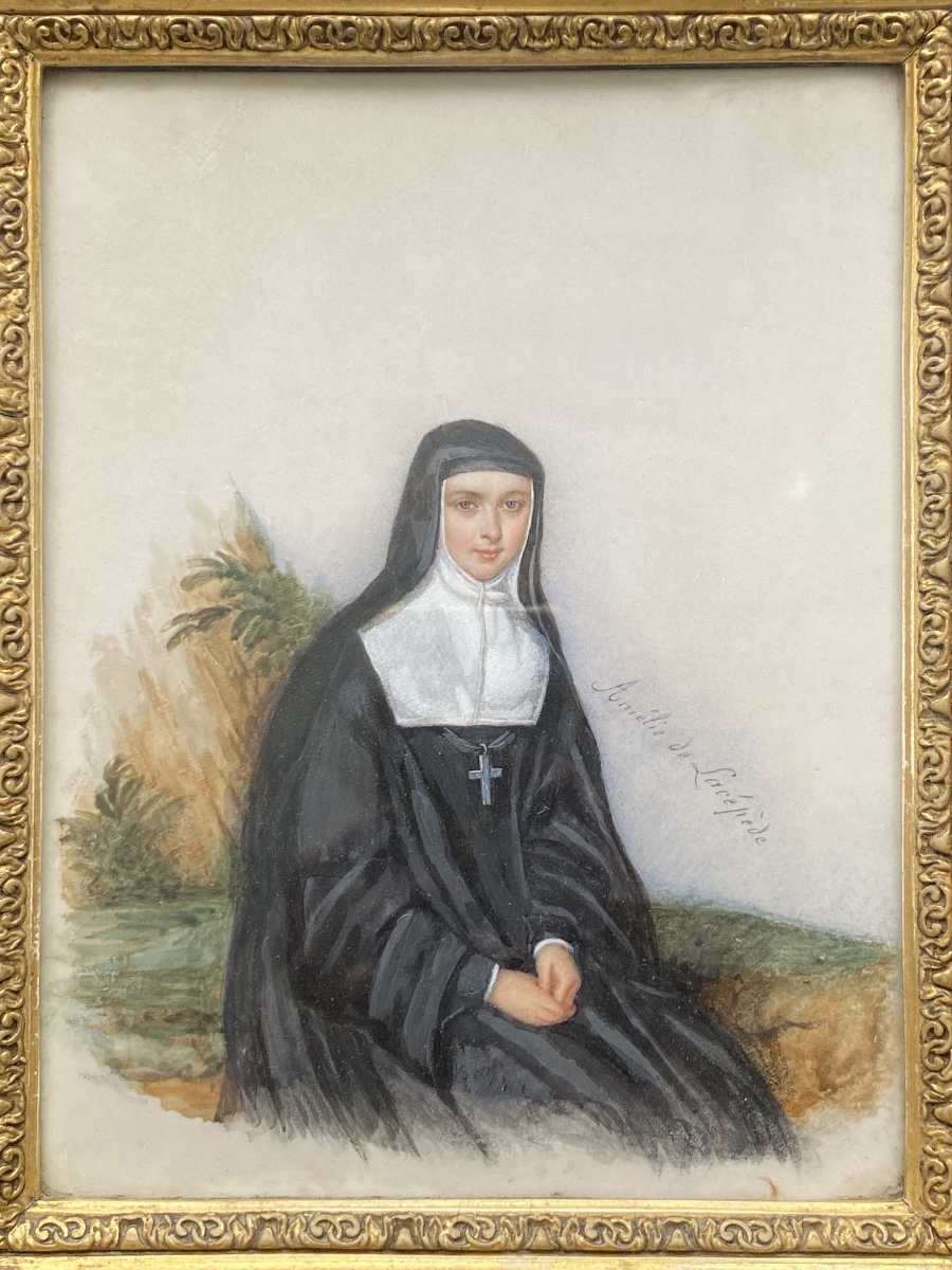 Watercolor Portrait Of Amélie De Lacépède -photo-3