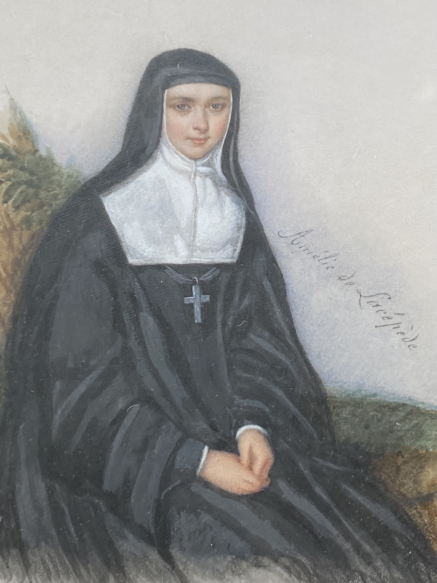 Watercolor Portrait Of Amélie De Lacépède -photo-4