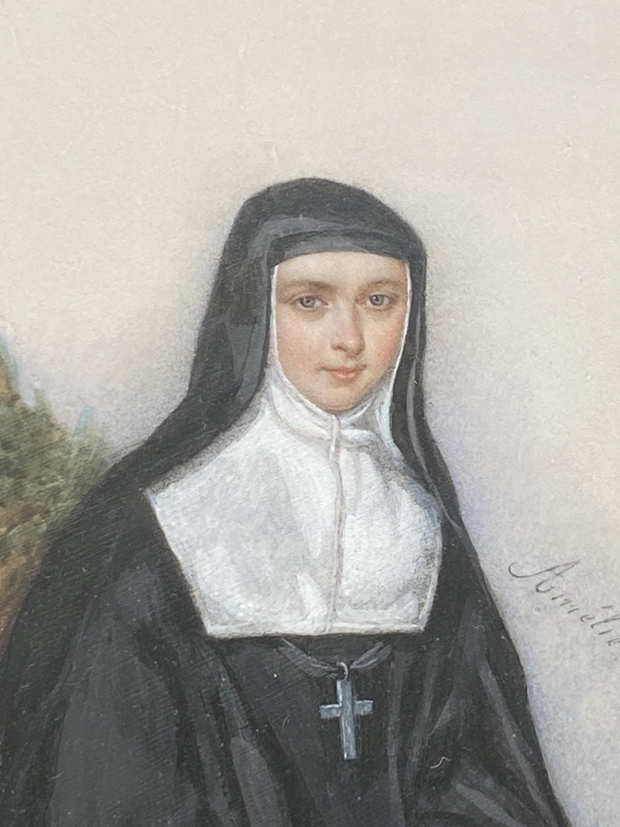 Watercolor Portrait Of Amélie De Lacépède 