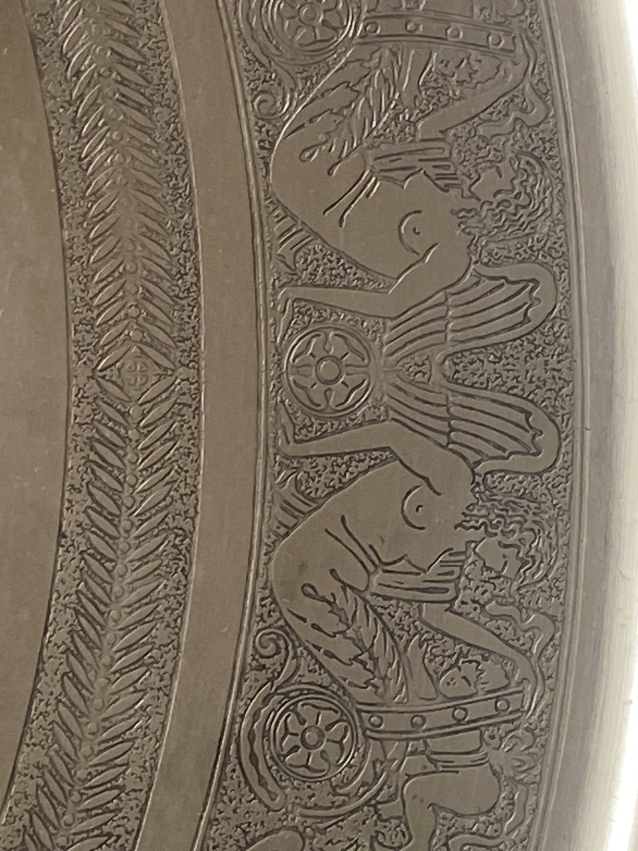 Large Silver-plated Metal Tray, "malmaison" Model By Christofle -photo-4