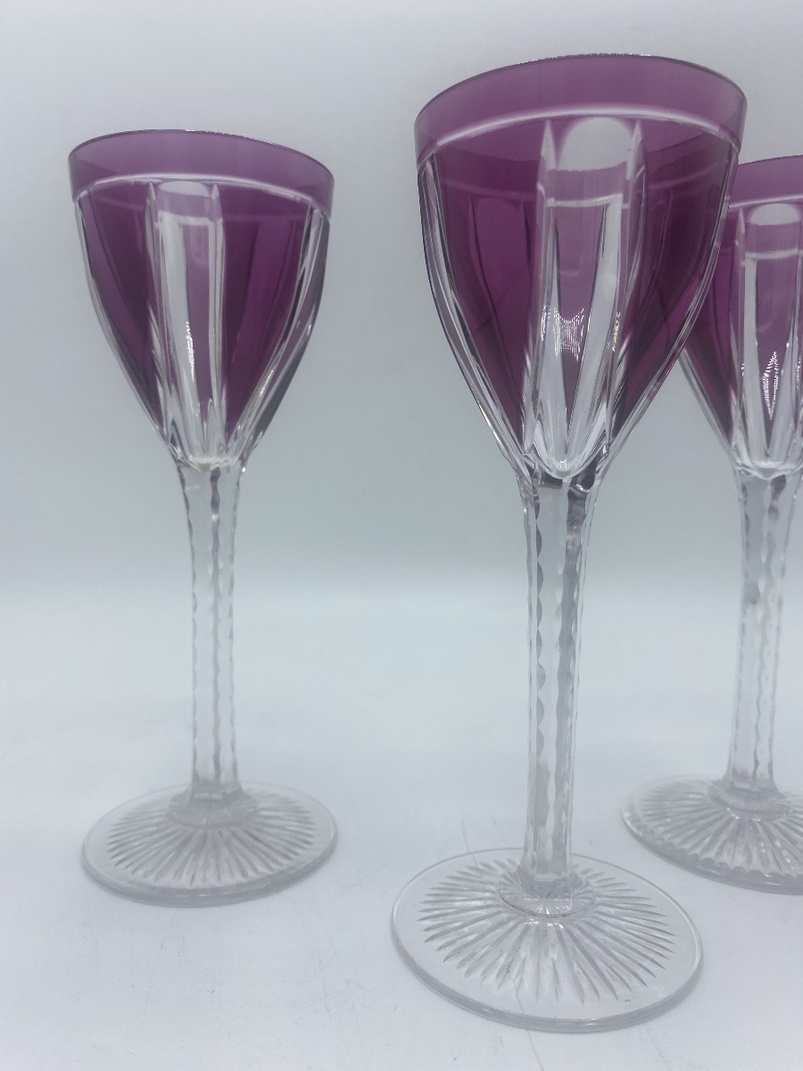 Saint Louis Crystal Wine Glasses, Model 294 -photo-6