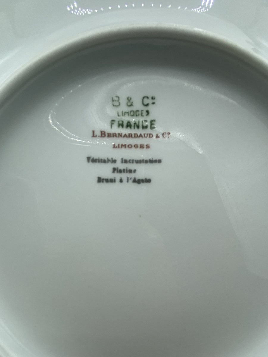 Limoges Bernardaud And Christofle Dessert Plates -photo-2