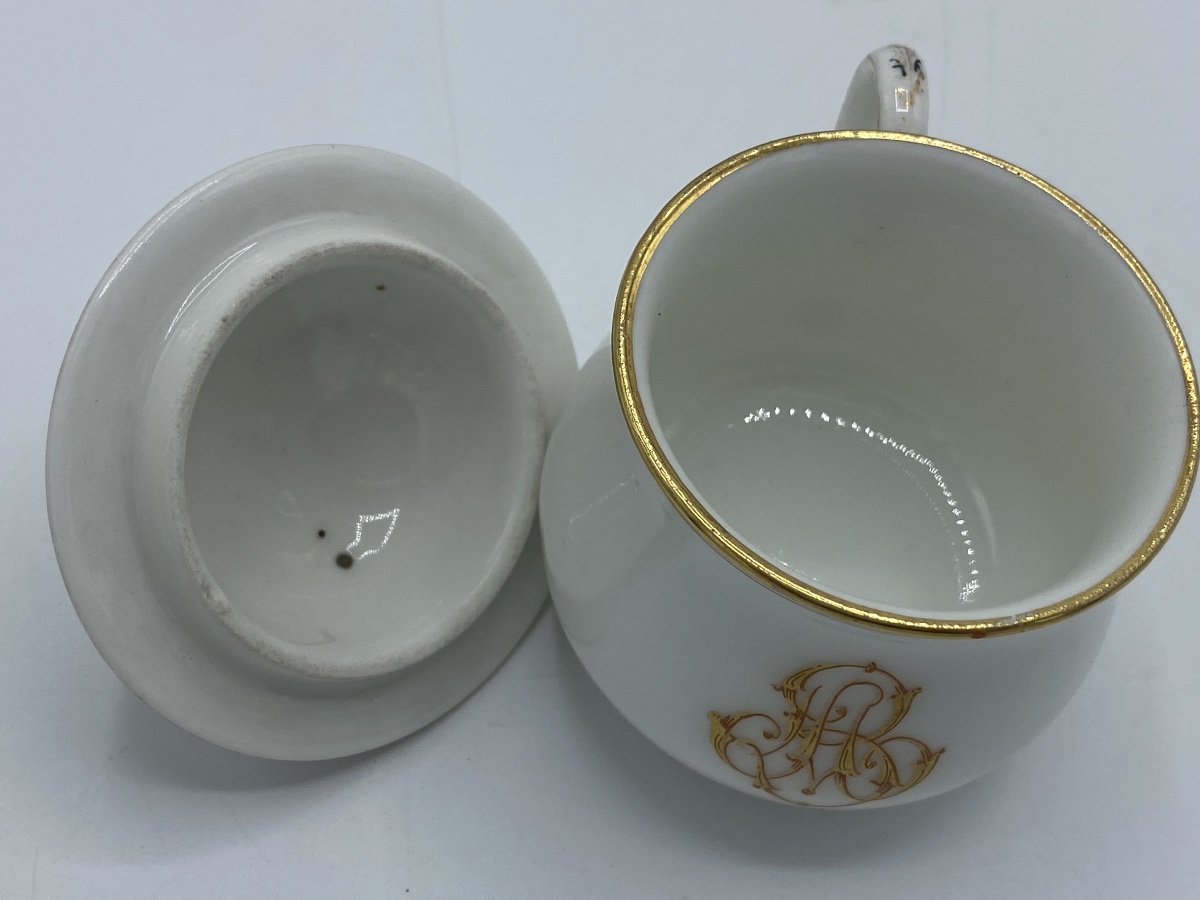 Service à crème en porcelaine de Paris fin 19eme -photo-4