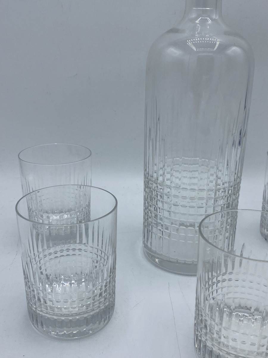 Baccarat "nancy" Decanter And Glasses -photo-2