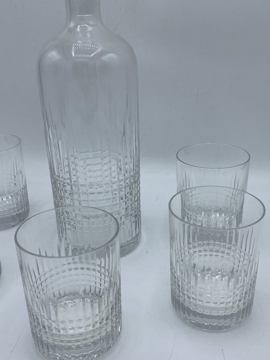Baccarat "nancy" Decanter And Glasses -photo-3
