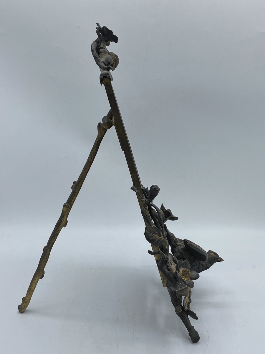 Cadre miroir en bronze ,19eme -photo-2