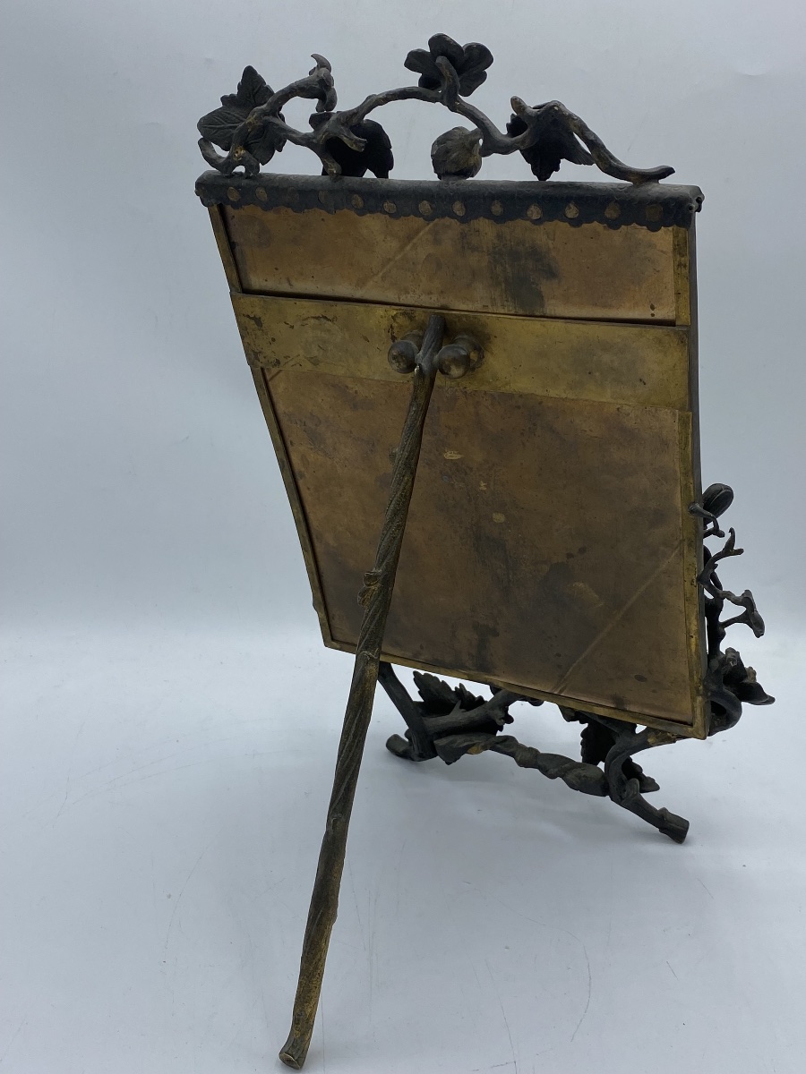 Cadre miroir en bronze ,19eme -photo-6
