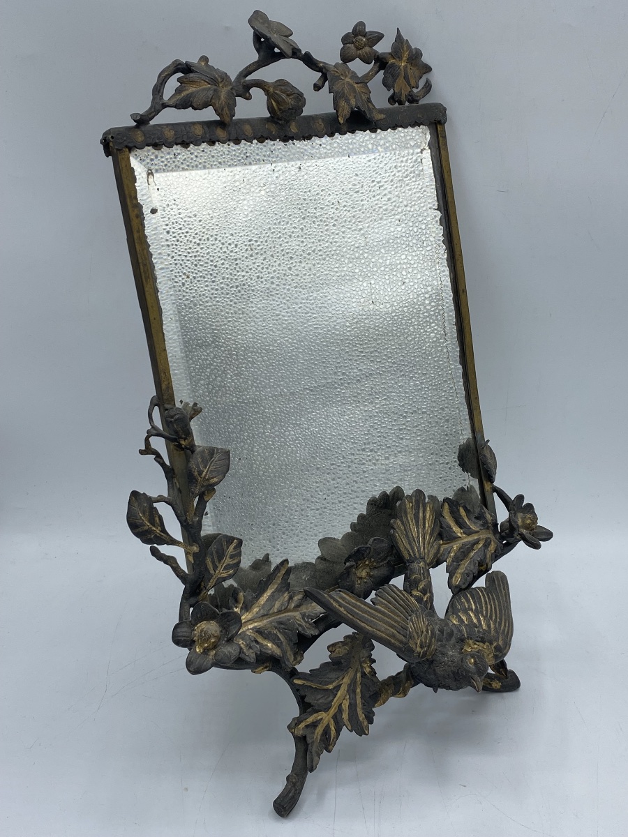 Cadre miroir en bronze ,19eme 