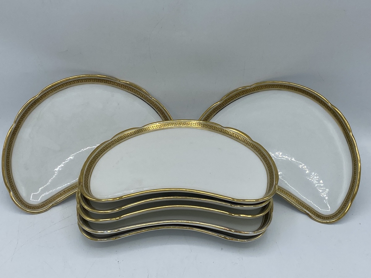 7 Bernardaud Limoges Porcelain Salad Plates -photo-2