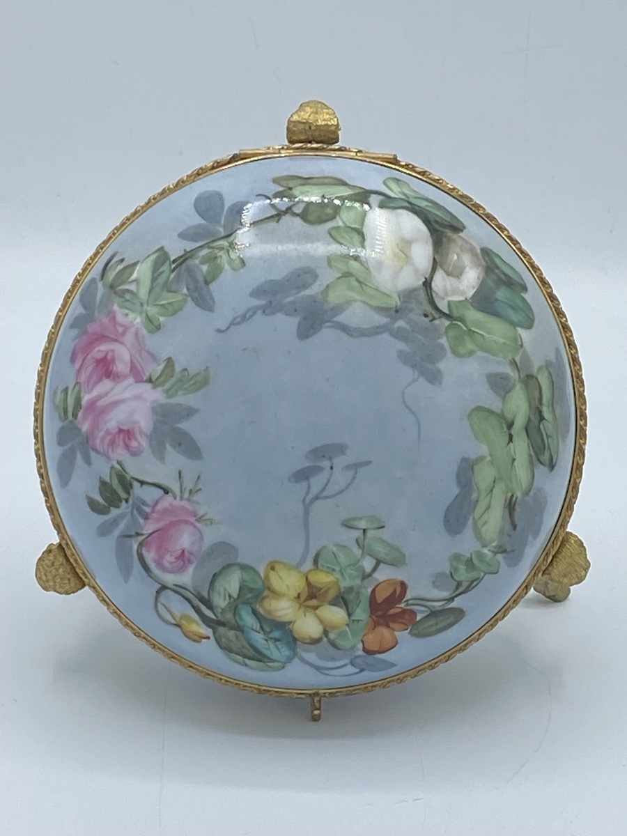 Box, Porcelain And Bronze Candy Dish, 1900-photo-3