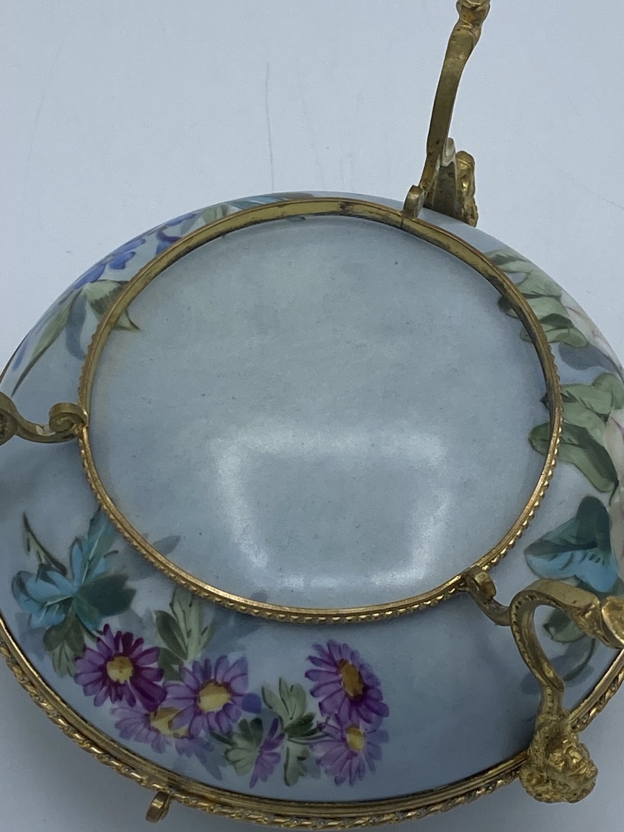 Box, Porcelain And Bronze Candy Dish, 1900-photo-2