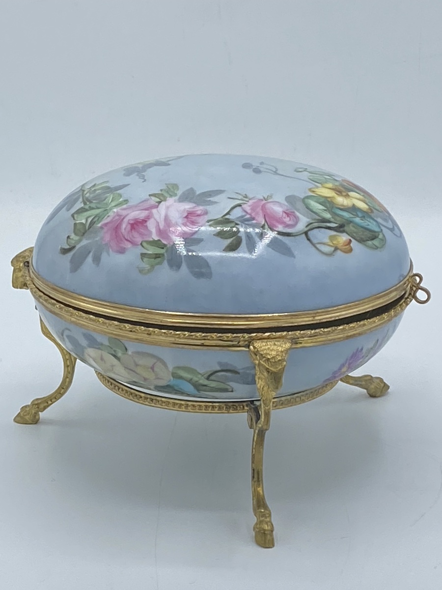 Box, Porcelain And Bronze Candy Dish, 1900-photo-3