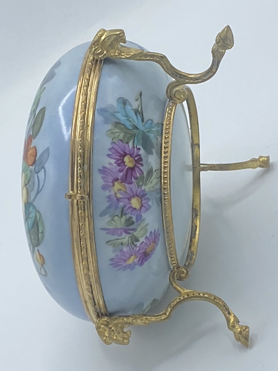 Box, Porcelain And Bronze Candy Dish, 1900-photo-4