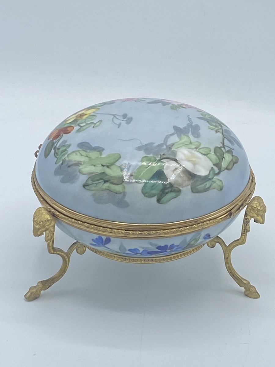 Box, Porcelain And Bronze Candy Dish, 1900-photo-5