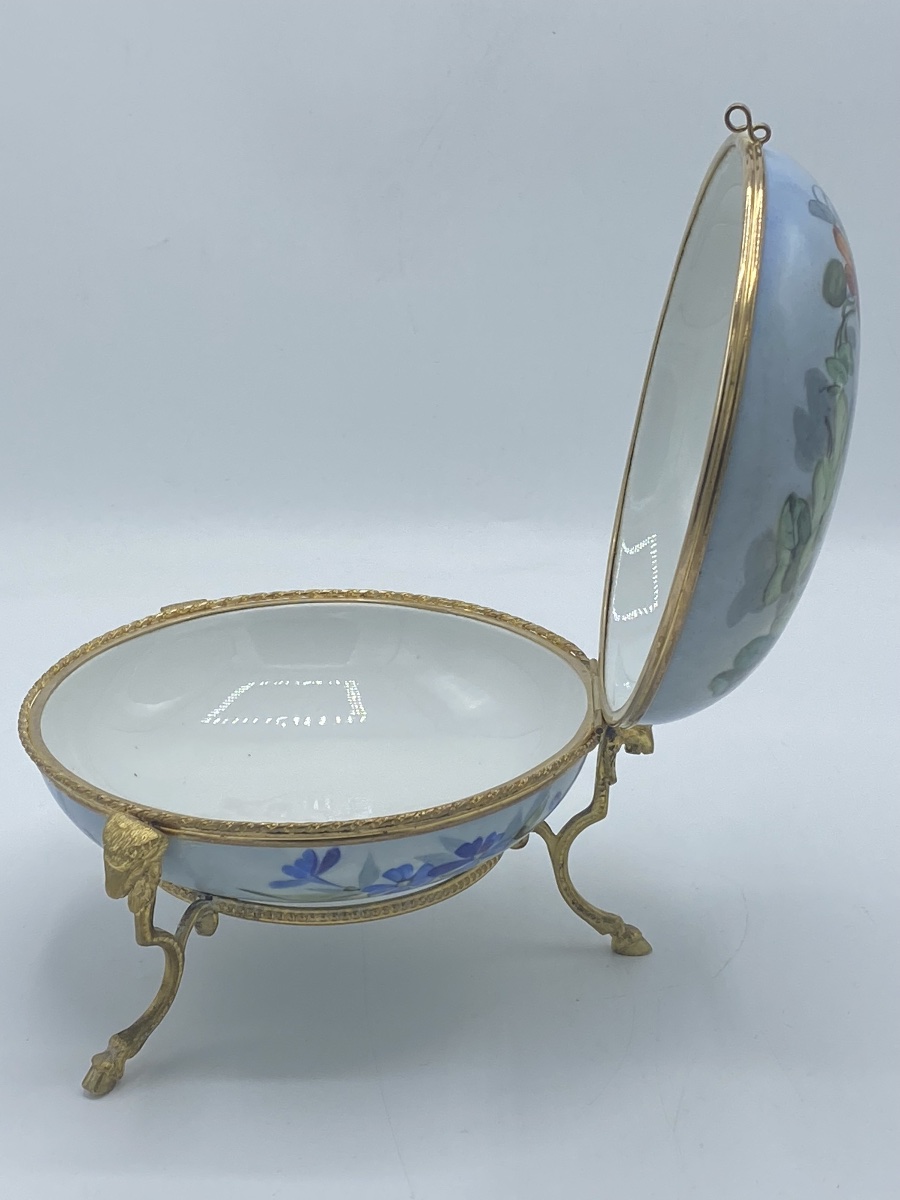 Box, Porcelain And Bronze Candy Dish, 1900-photo-6