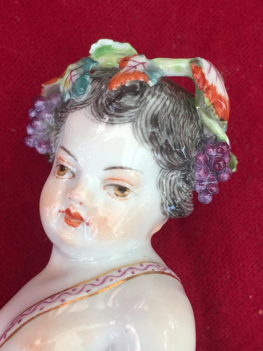 Petit vendengeur en Porcelaine De Meissen  Fin 19 Eme -photo-4