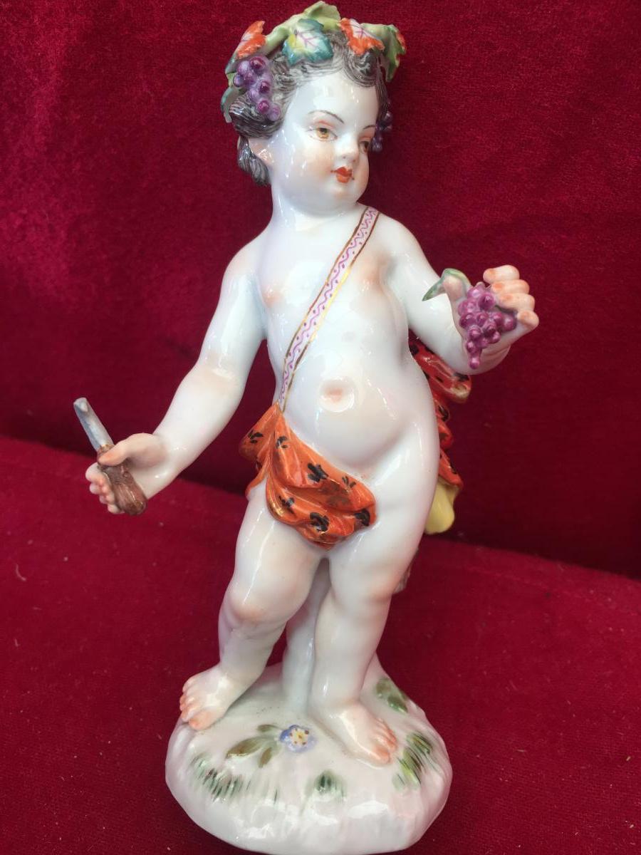 Petit vendengeur en Porcelaine De Meissen  Fin 19 Eme -photo-8