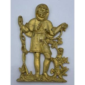 Child Furnishing Bronze, Gilt Bronze, 19th