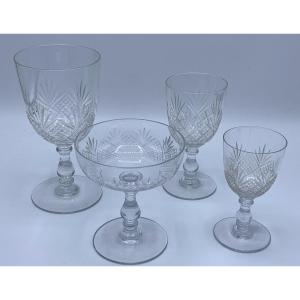 Baccarat Crystal Glasses Service Douai Model 