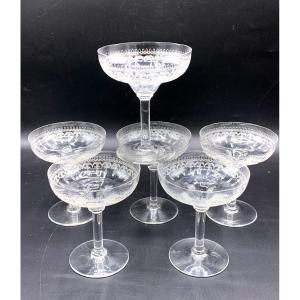 Champenoises In Engraved Crystal, Late 19th 