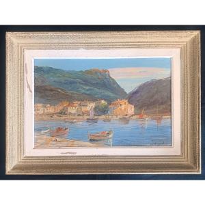 Cassis Painting By Louis Vigon, 20th Century 