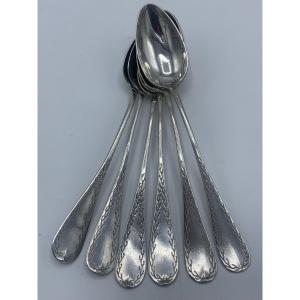Small Silver Coffee Spoons, Minerva 