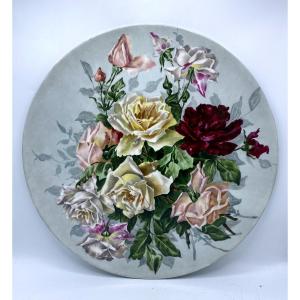 Grand plat en porcelaine de Limoges de Jean Pouyat 