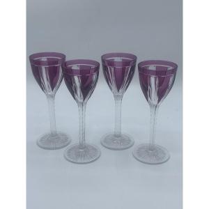 Saint Louis Crystal Wine Glasses, Model 294 