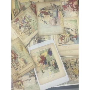 13 Watercolors Of Buffalo Bill, Etc., Early 20th Century