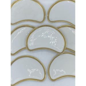 7 assiettes à salade en porcelaine de Limoges Bernardaud 