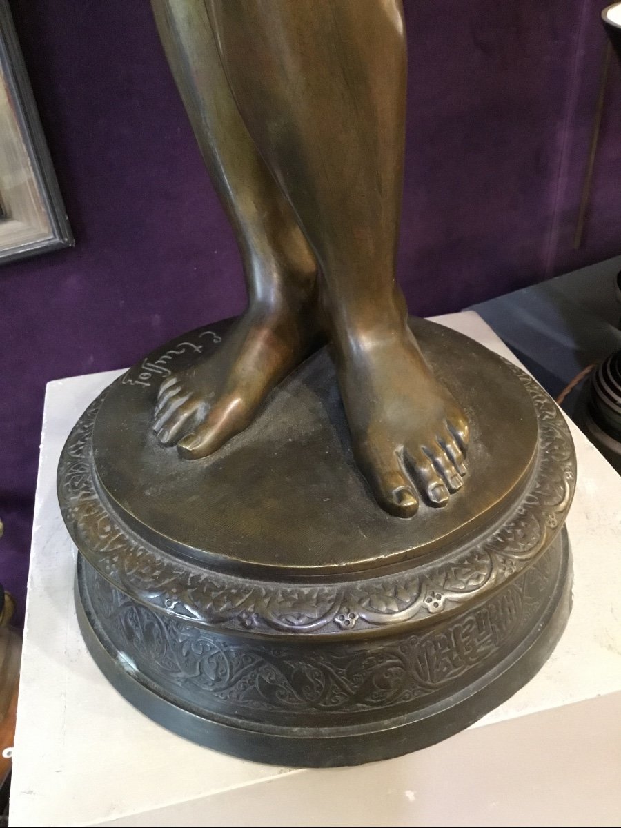 E. Truffot - Grande Sculpture En Bronze « la Nubienne »-photo-2