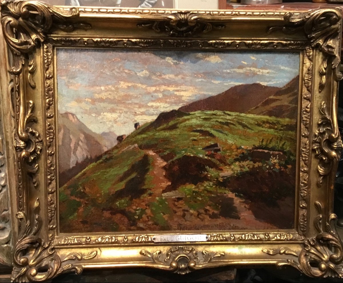 P. Grigou - Mountain Landscape Oil On Canvas