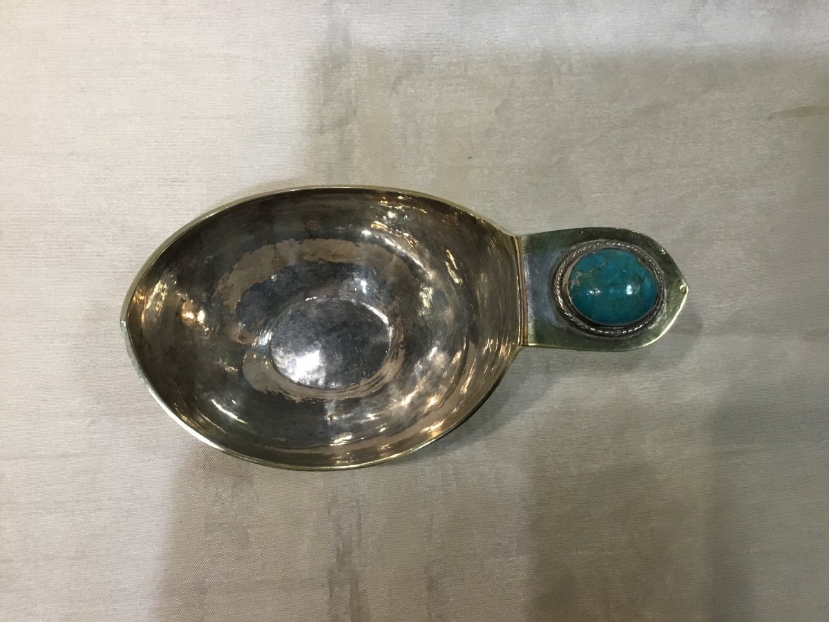 Kovsh Swiss Silver 19th Century Goldsmith Bossard -photo-2