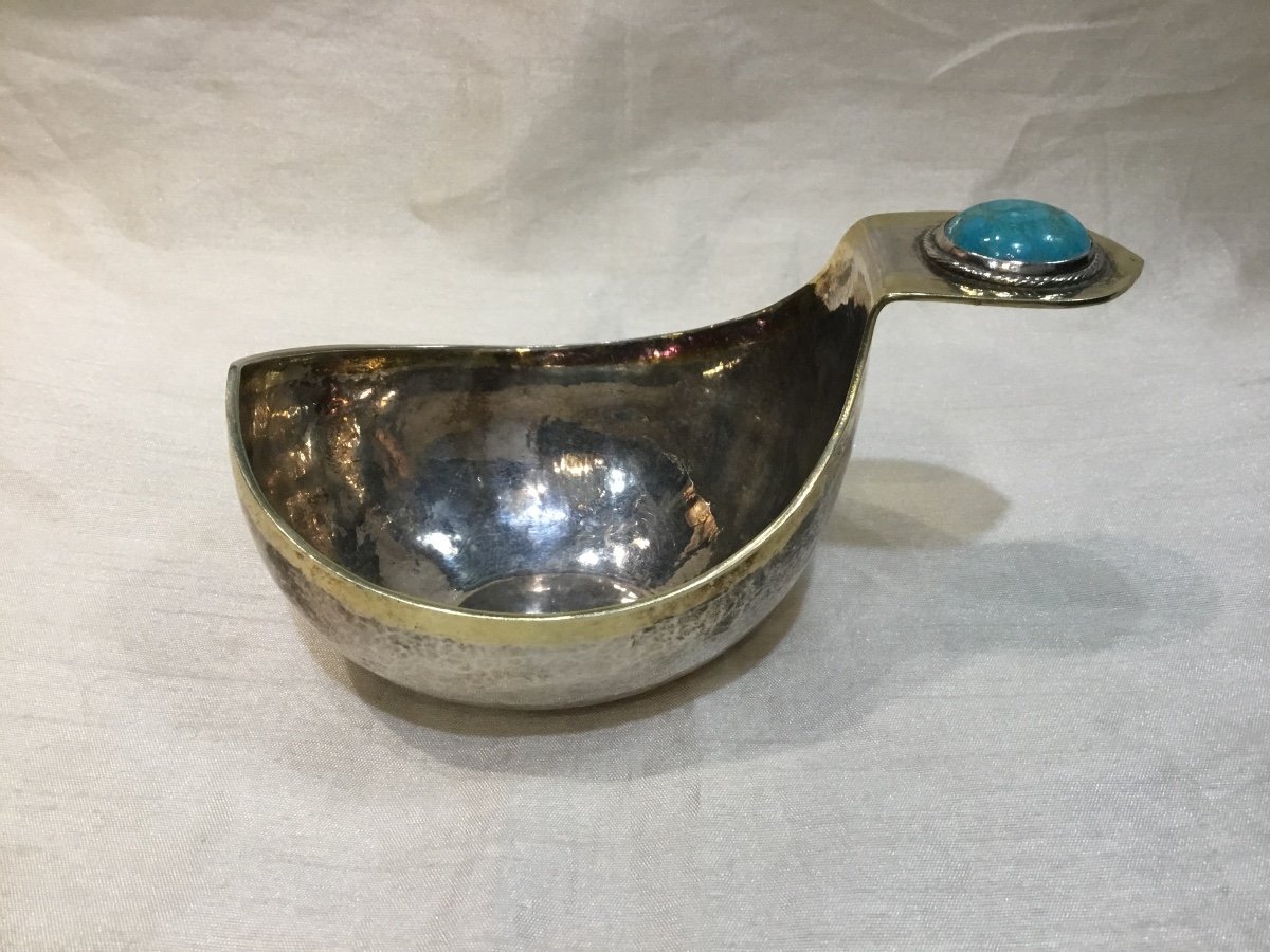 Kovsh Swiss Silver 19th Century Goldsmith Bossard 