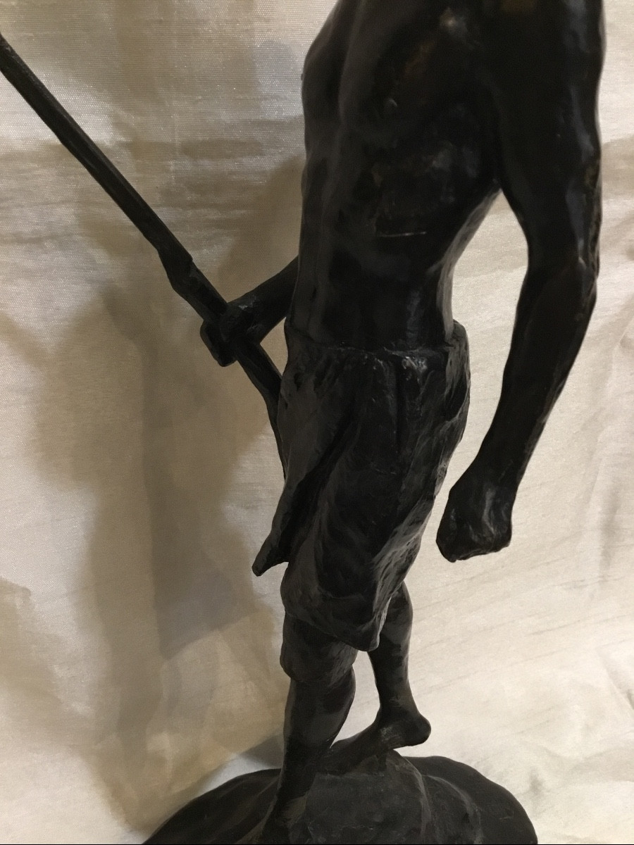 Mauro Corda - sculpture bronze- guerrier africain-photo-3