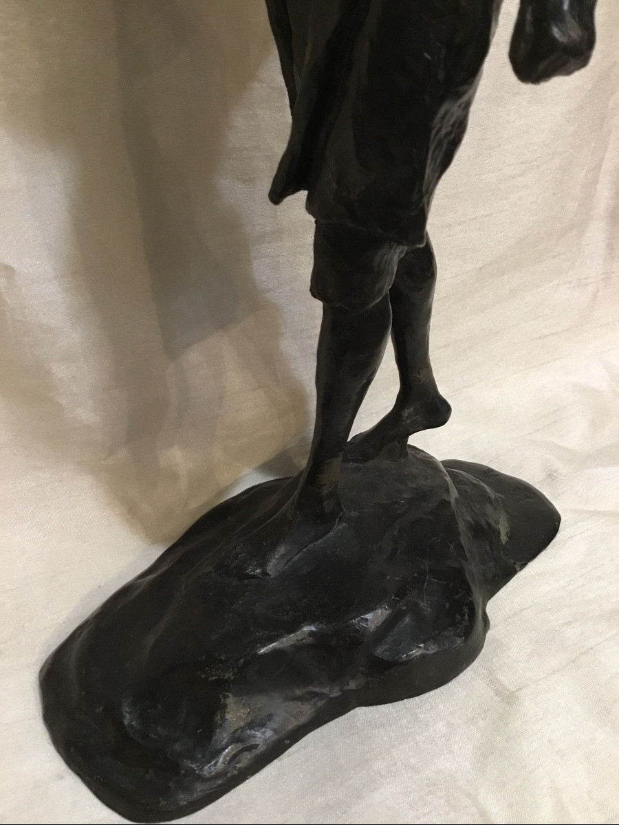 Mauro Corda - sculpture bronze- guerrier africain-photo-1