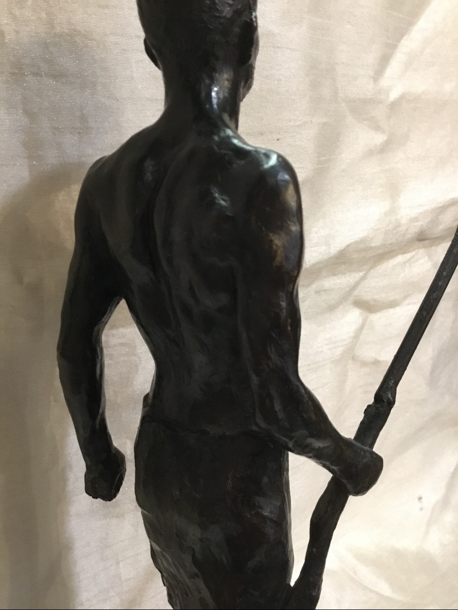 Mauro Corda - sculpture bronze- guerrier africain-photo-4