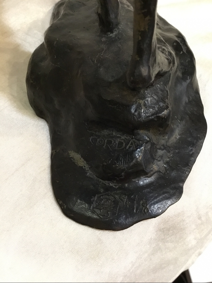 Mauro Corda - sculpture bronze- guerrier africain-photo-6