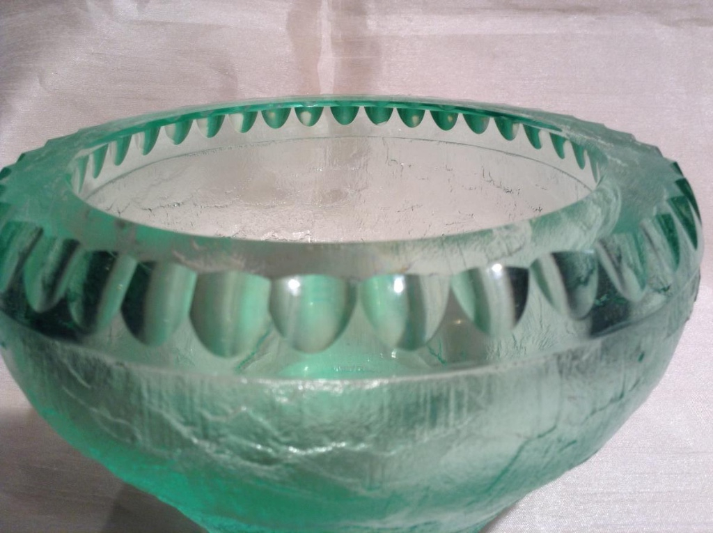 Green Crystal Vase Daum Nancy Art Deco-photo-3